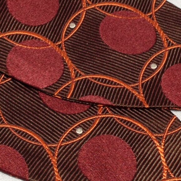 NEW Lanae Joy Silk Adjustable Bow Tie Bowtie / Brown Maroon Orange / Privat… - Picture 3 of 4